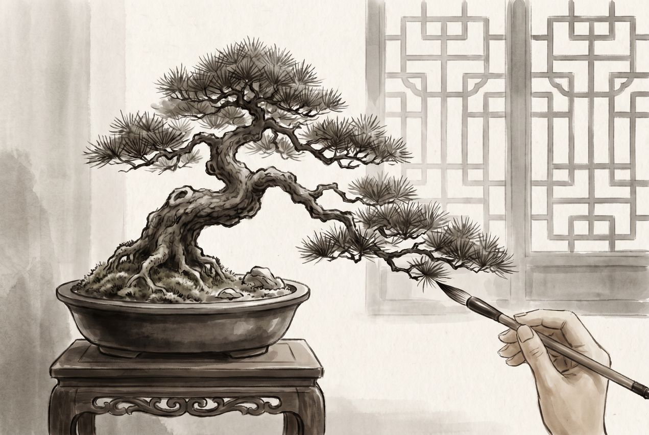 免费菠萝案头清供盆景制作视频教程 - u46p6u.cn